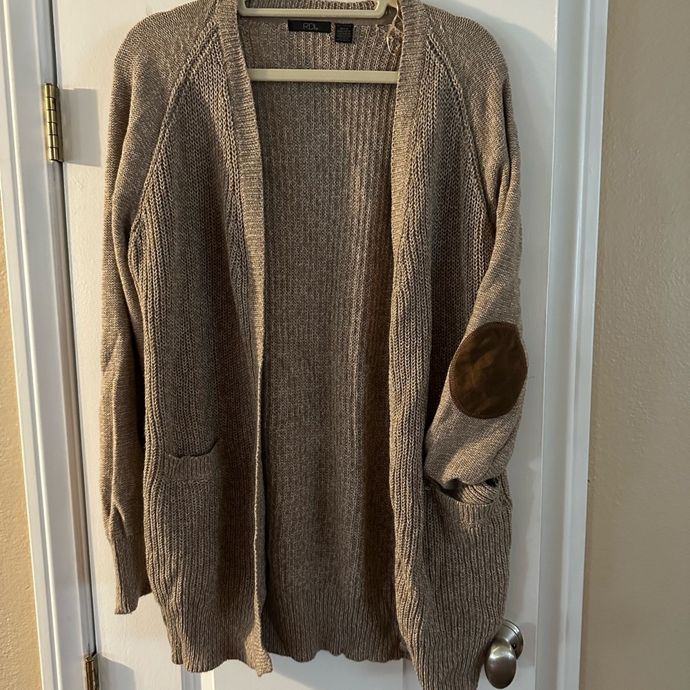 Sweater with patches on elbows. RDI size XL super cute